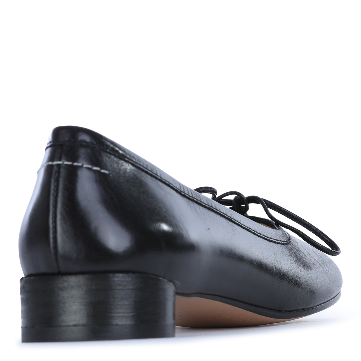 BLACK LEATHER ANATOMIC BALLET SHOES