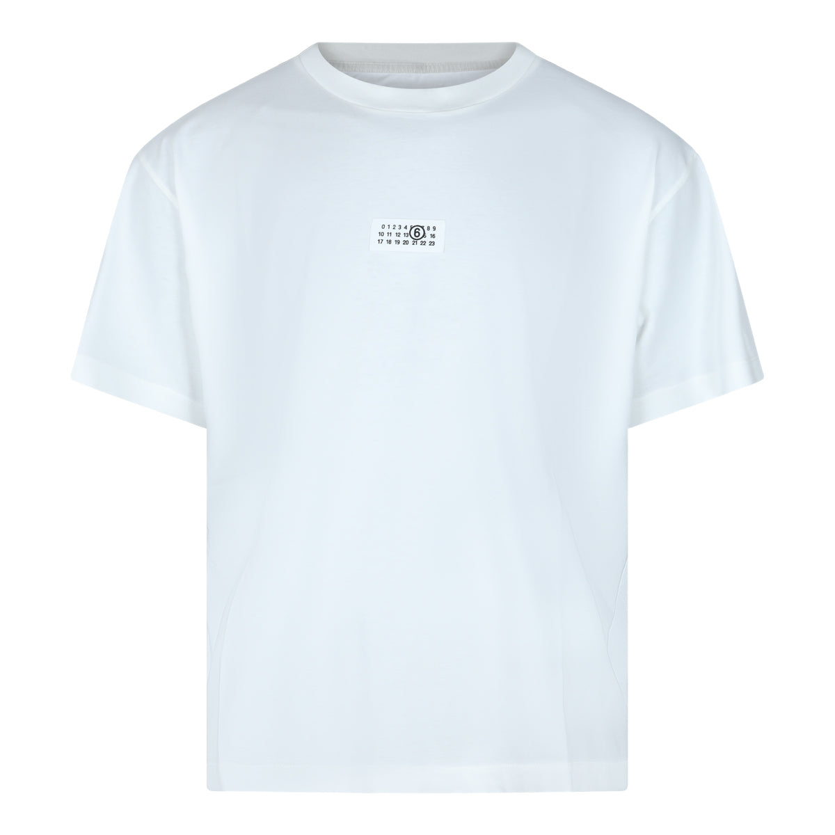 WHITE COTTON LOGO T-SHIRT
