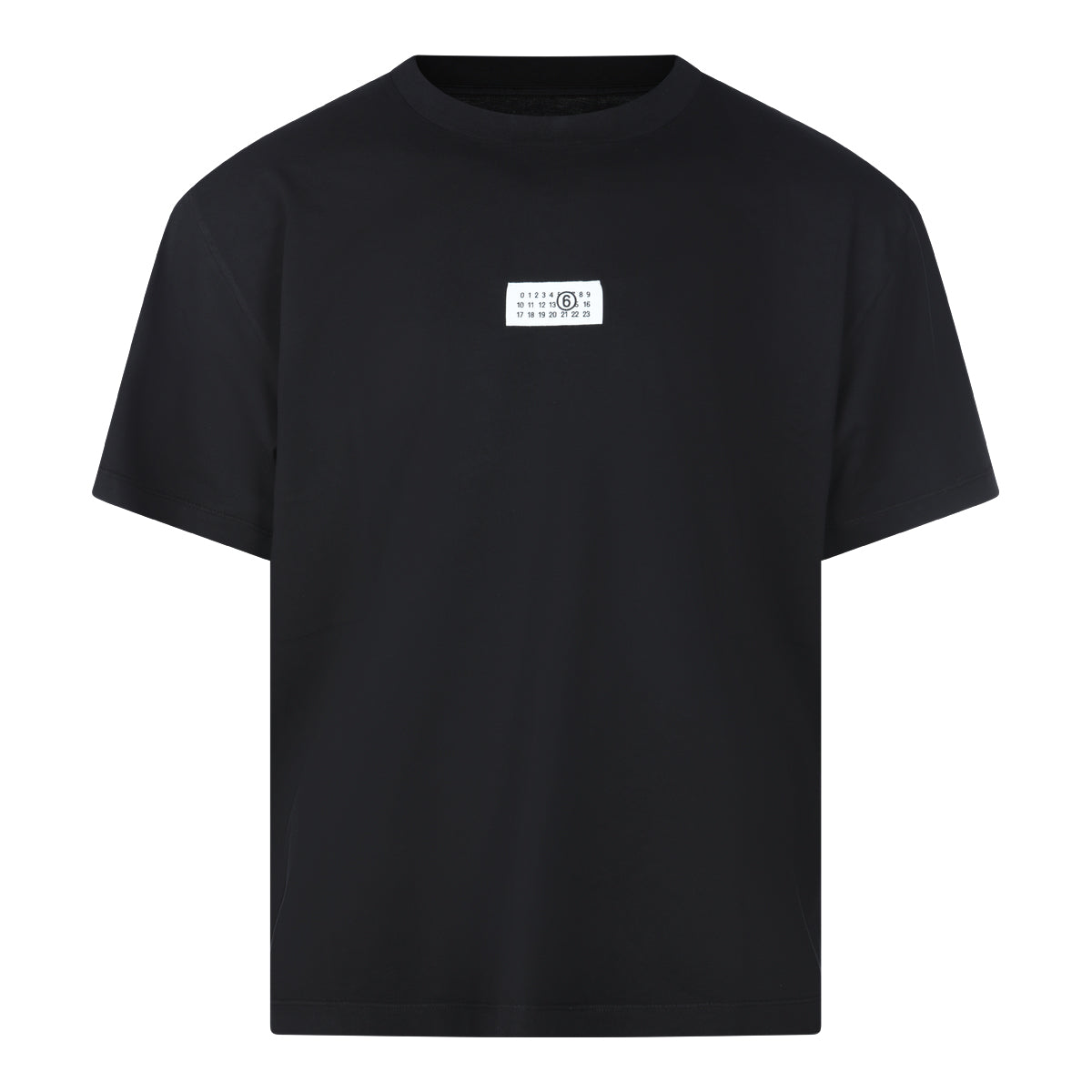 BLACK COTTON LOGO T-SHIRT