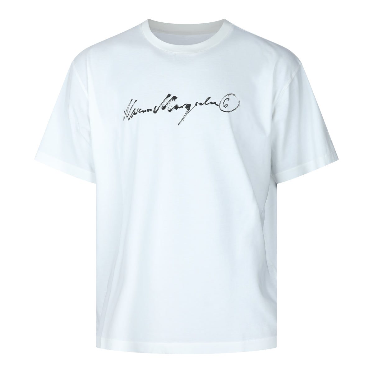 WHITE COTTON OVERDYED T-SHIRT