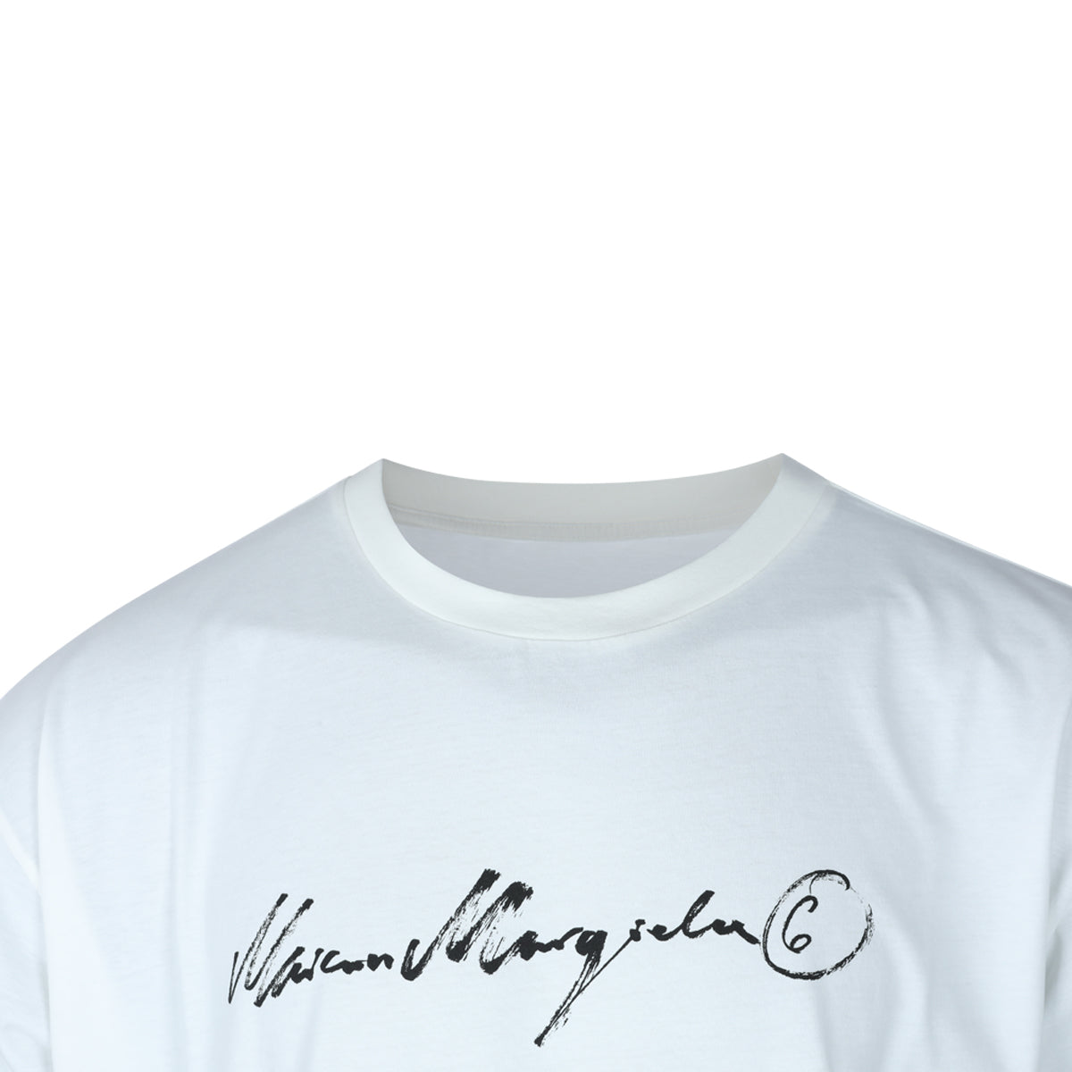 WHITE COTTON OVERDYED T-SHIRT