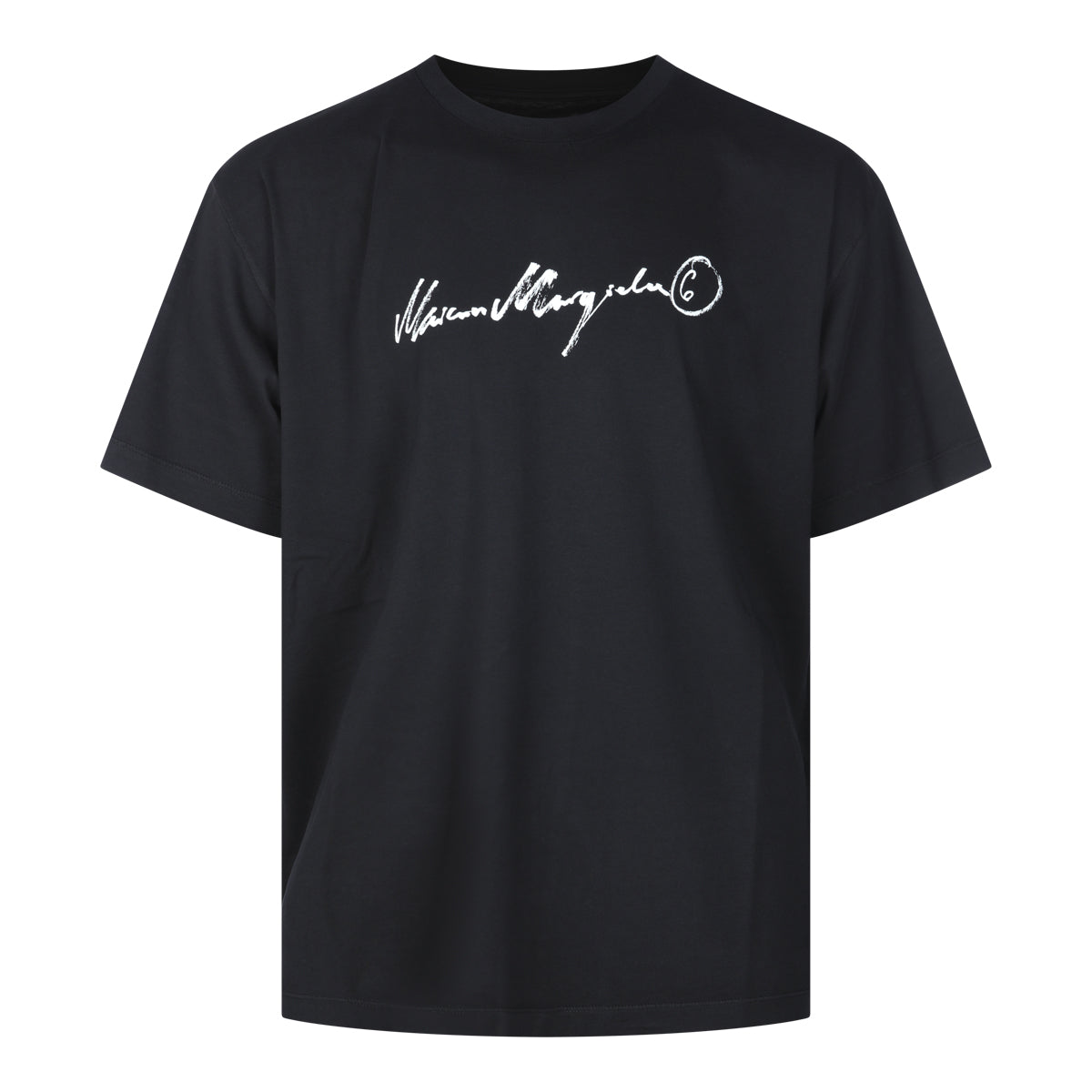 BLACK COTTON OVERDYED T-SHIRT