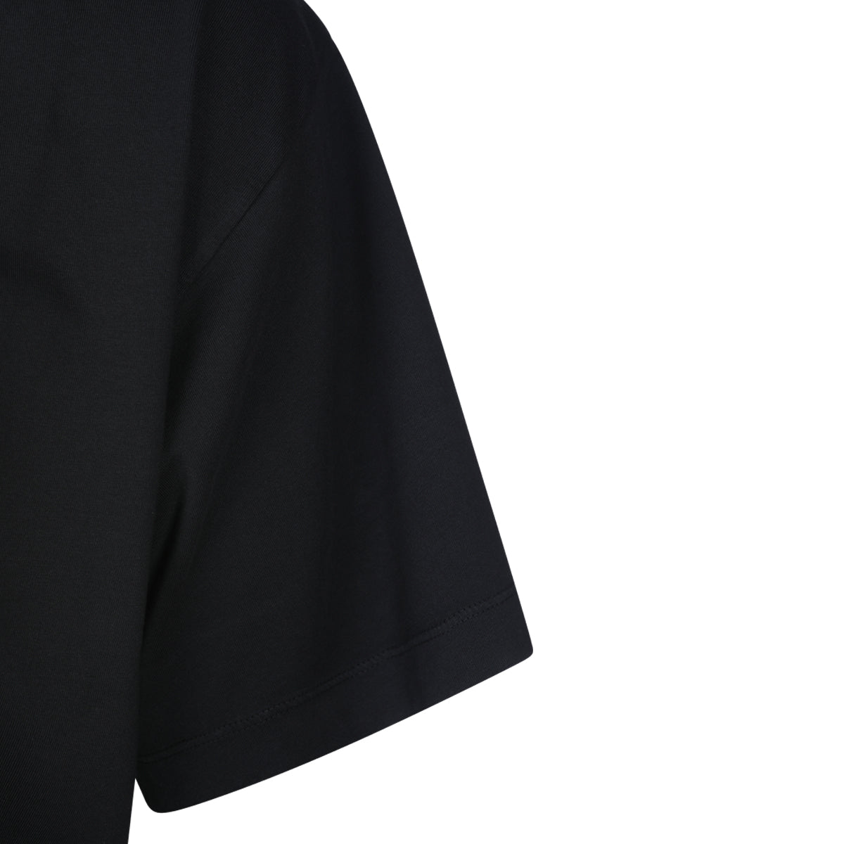 BLACK COTTON OVERDYED T-SHIRT