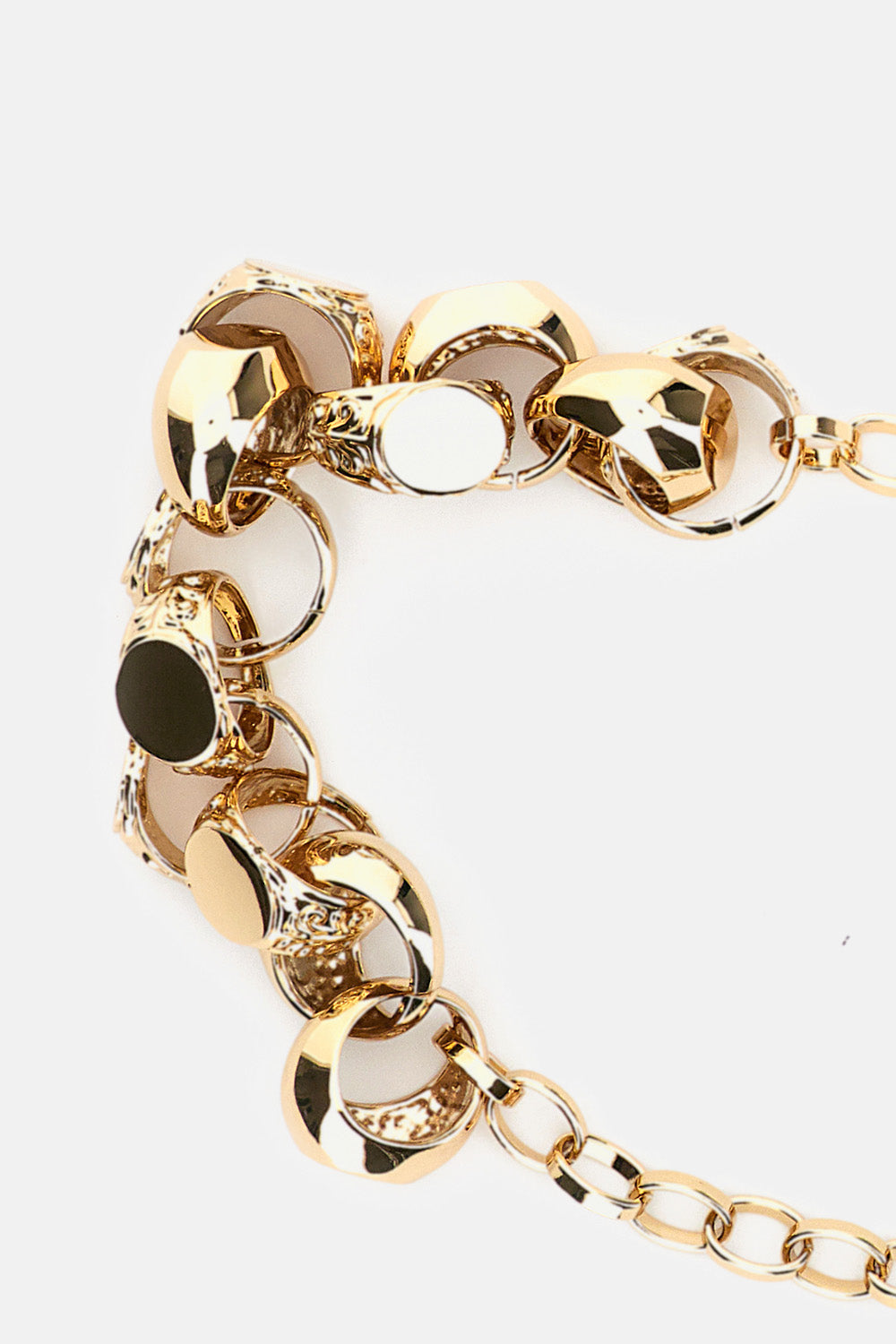 GOLD-TONE LARGE CHEVALIER CHAIN NECKLACE