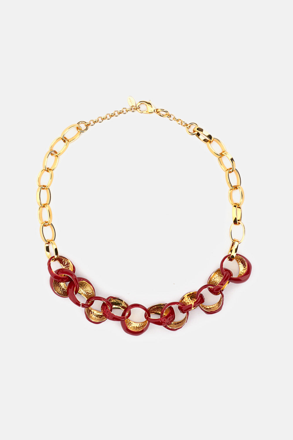 SMALL ENAMELED CHEVALIER CHAIN NECKLACE