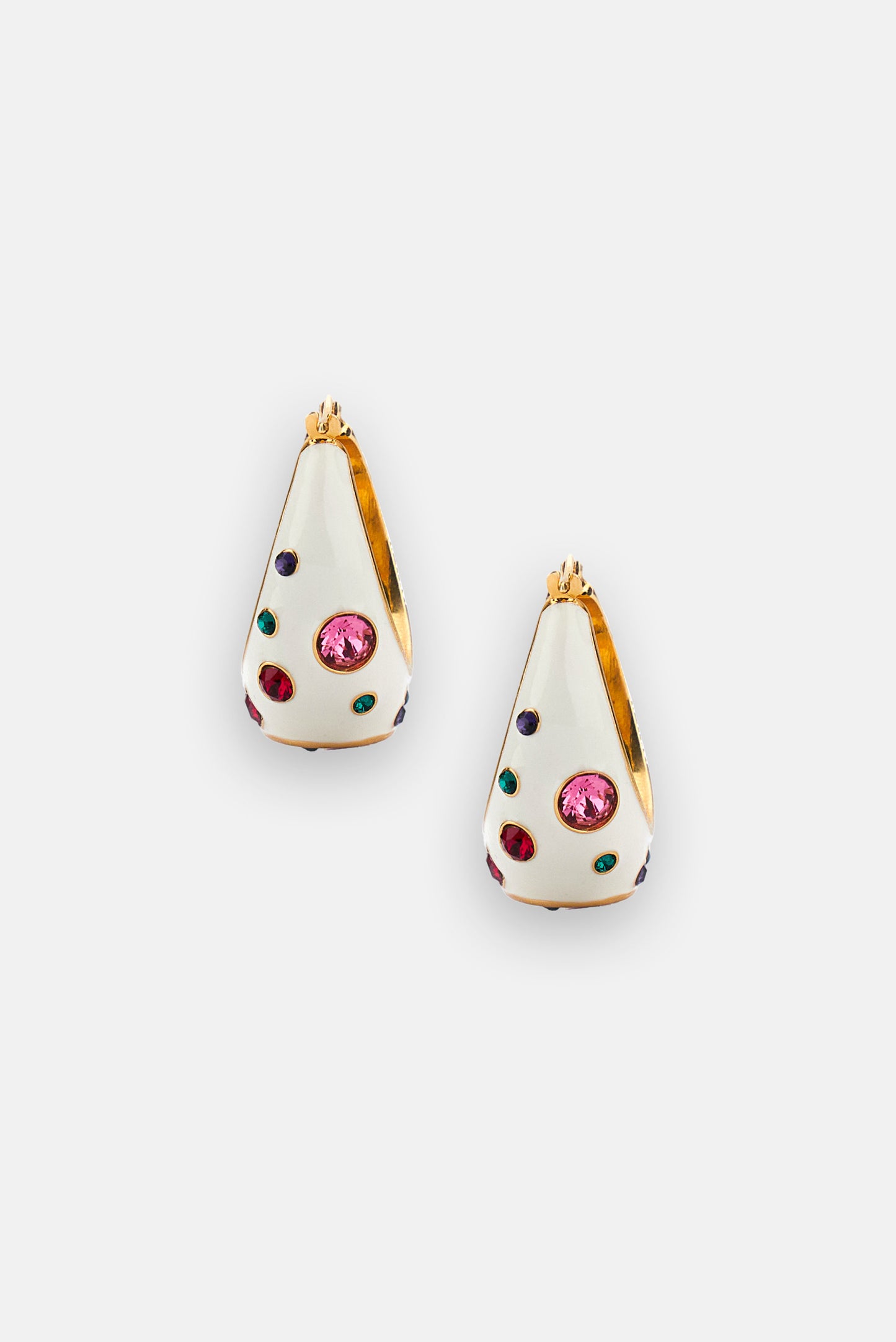 ENAMELED EARRINGS WITH CRYSTALS