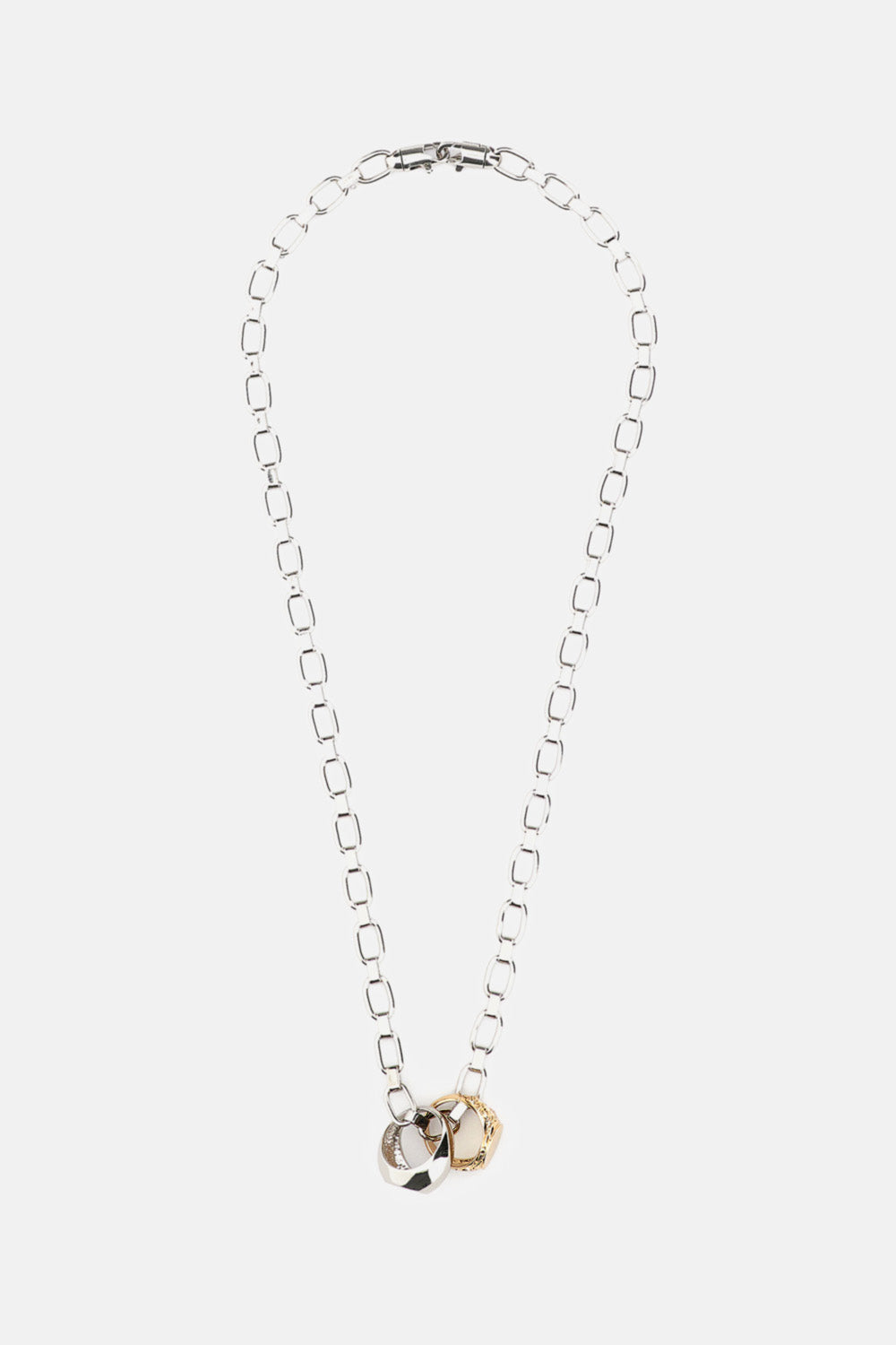 MODULÉE CHAIN NECKLACE WITH DOUBLE RING CHARMS