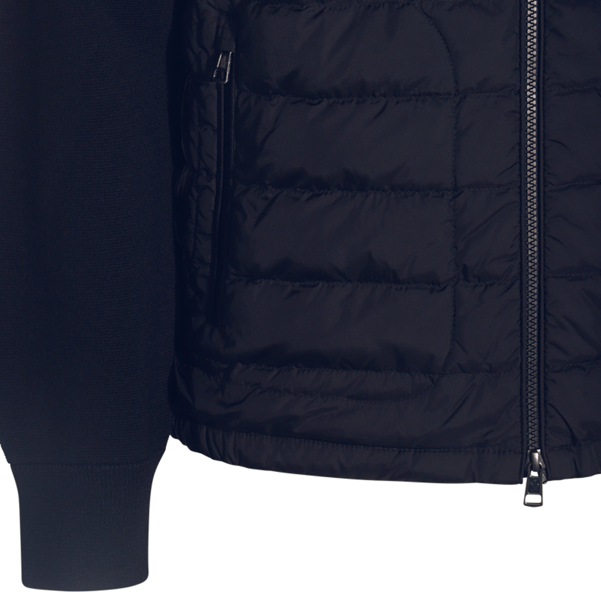 NAVY PADDED SWEATER