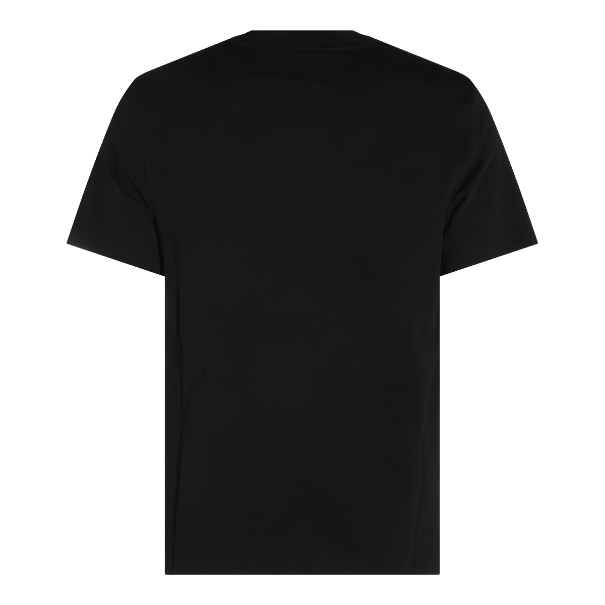 BLACK COTTON LOGO PATCH T-SHIRT
