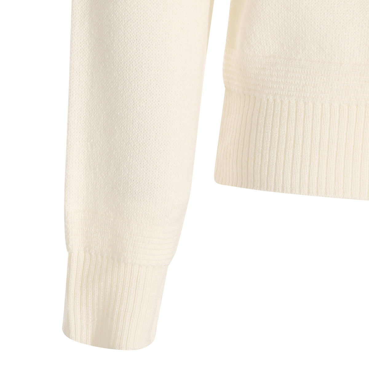 WHITE VIRGIN WOOL JUMPER