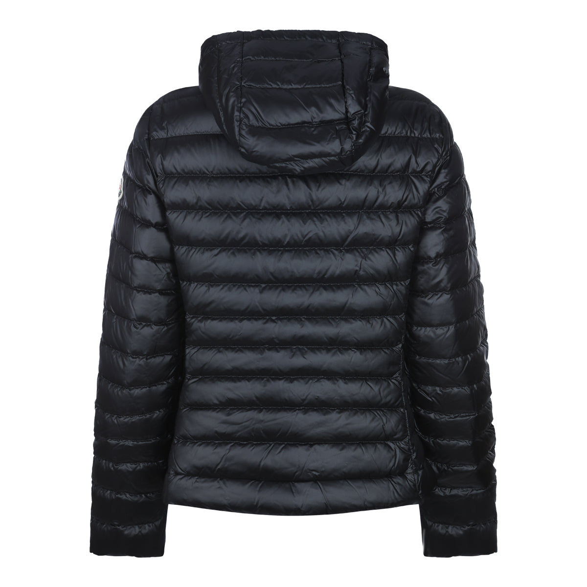 BLACK PUFFER IGELHOOD DOWN JACKET