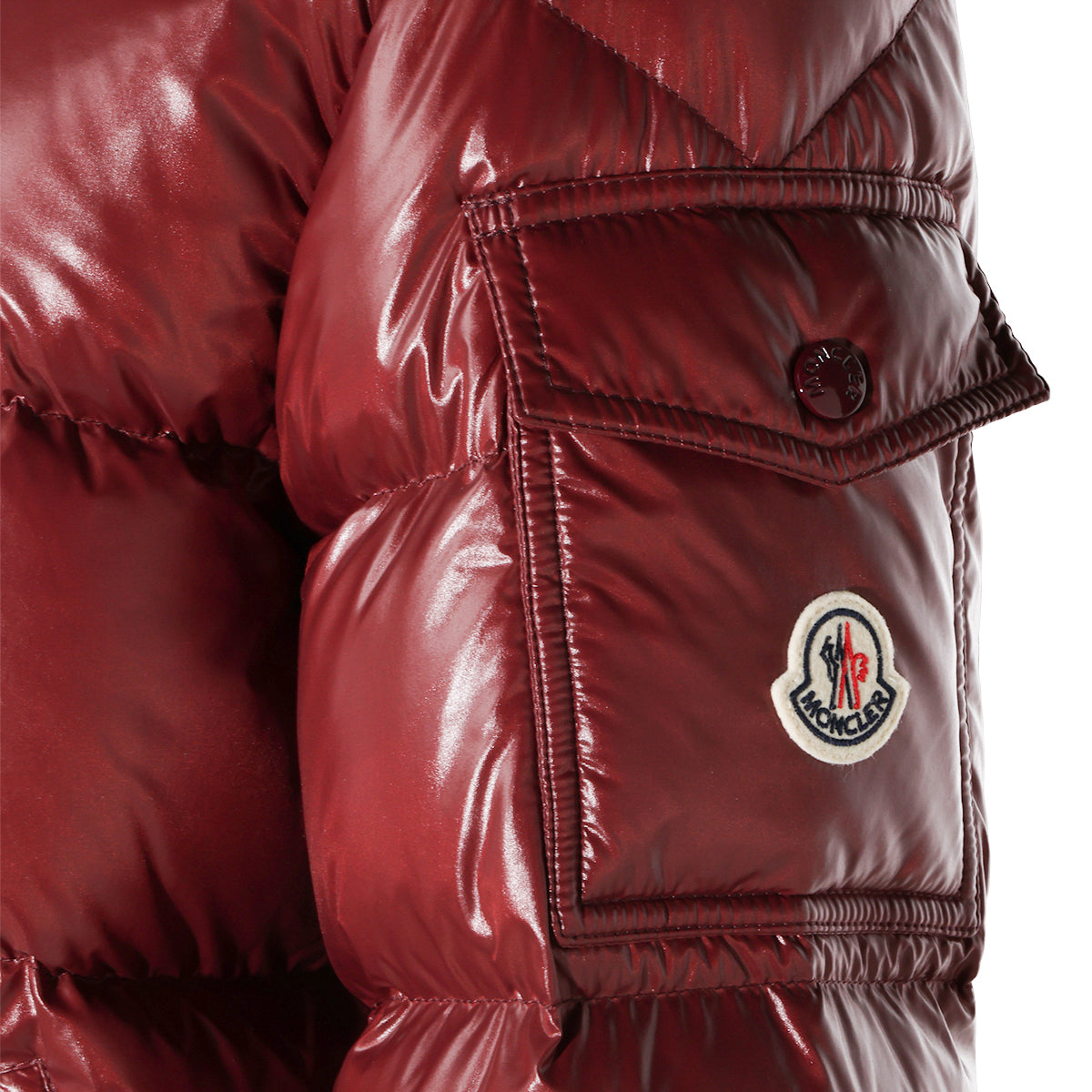 BURGUNDY PUFFER MAIRE DOWN JACKET