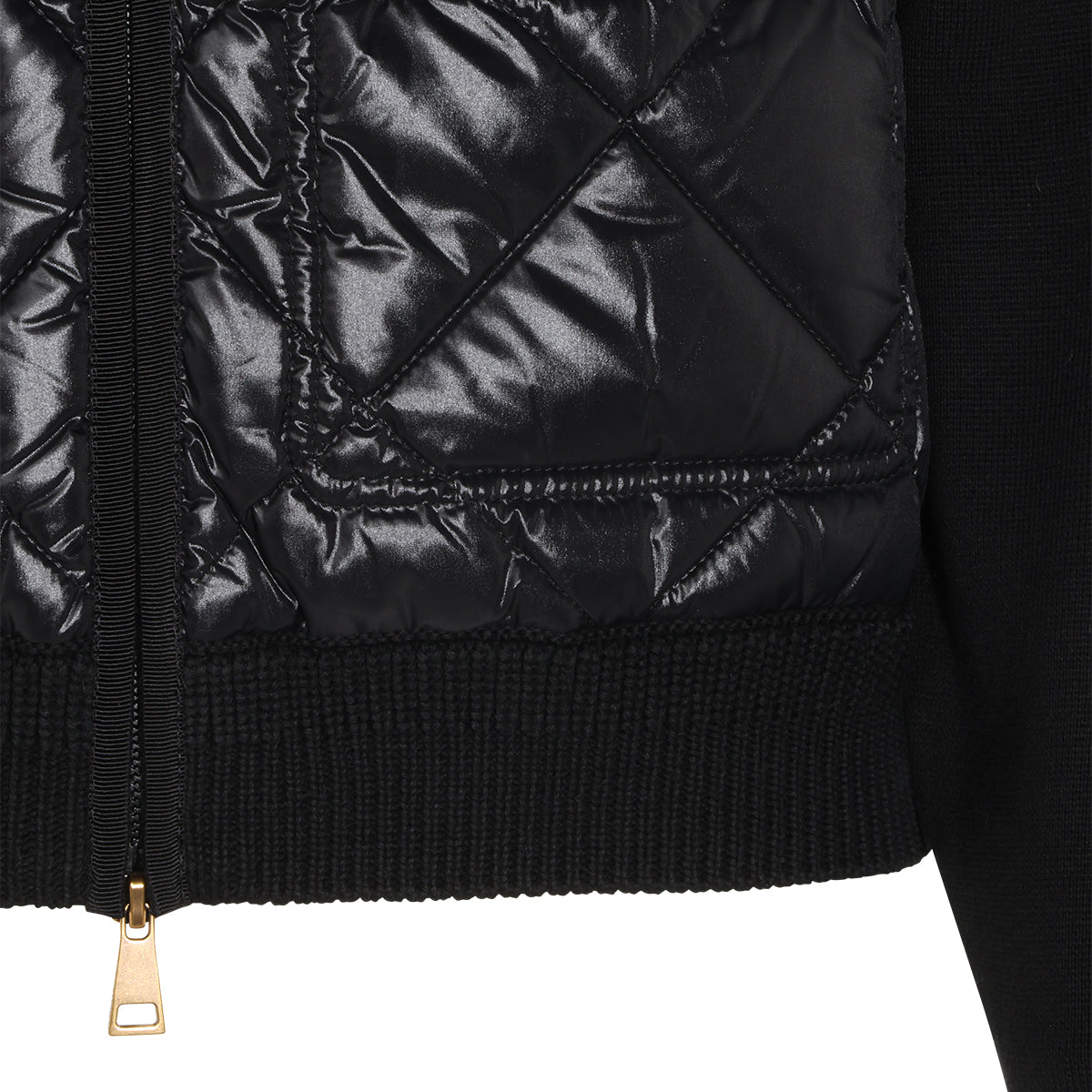 BLACK PADDED KNITWEAR