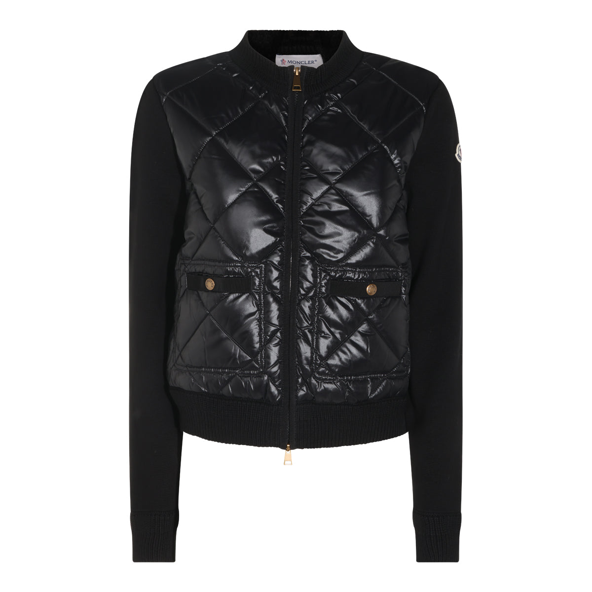 BLACK PADDED KNITWEAR