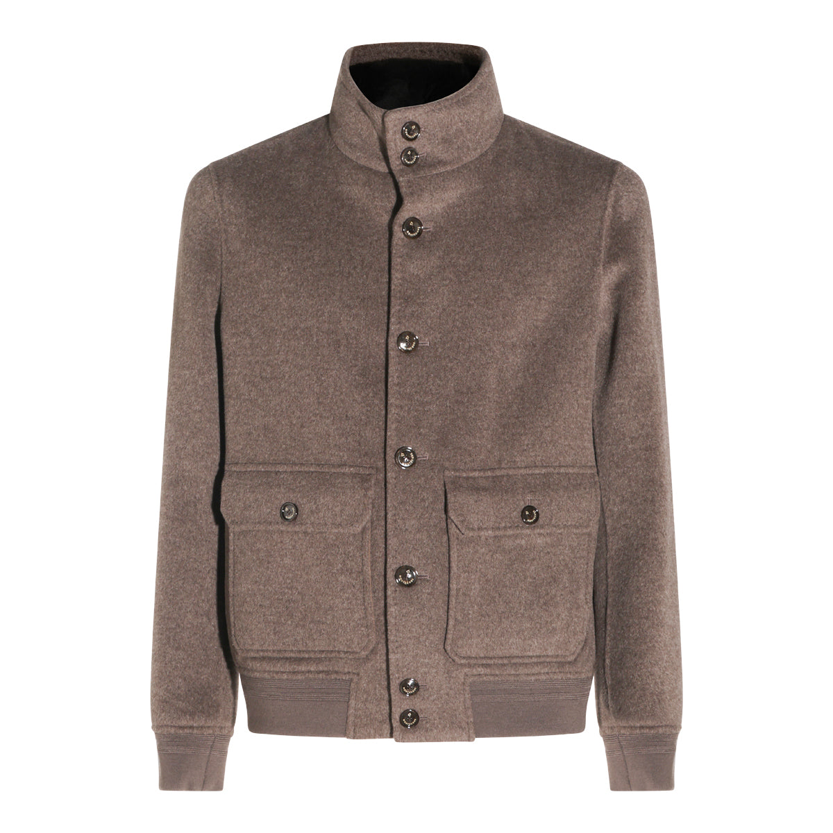 TAUPE CASHMERE CASUAL JACKET