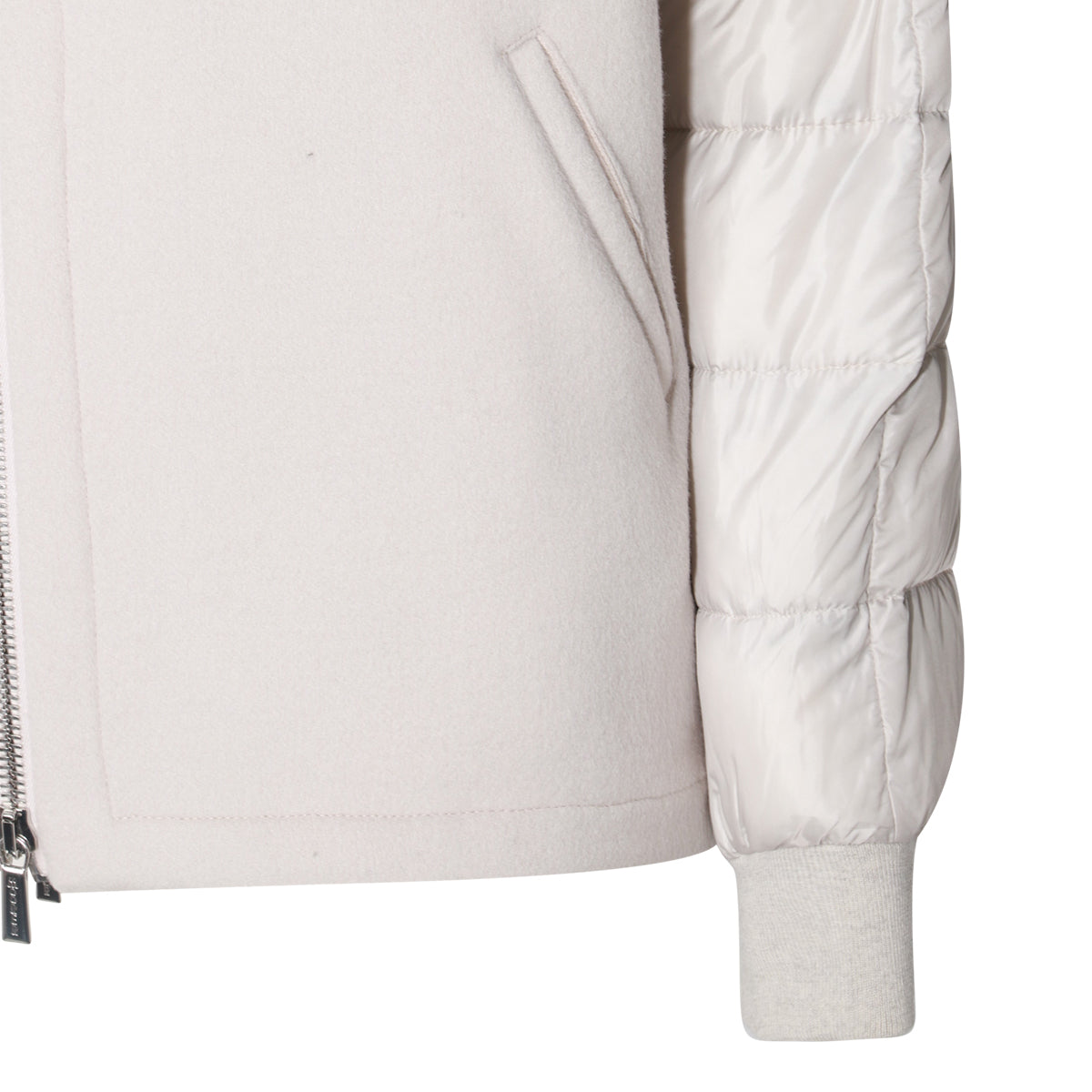 GREY WOOL DOWN JACKET