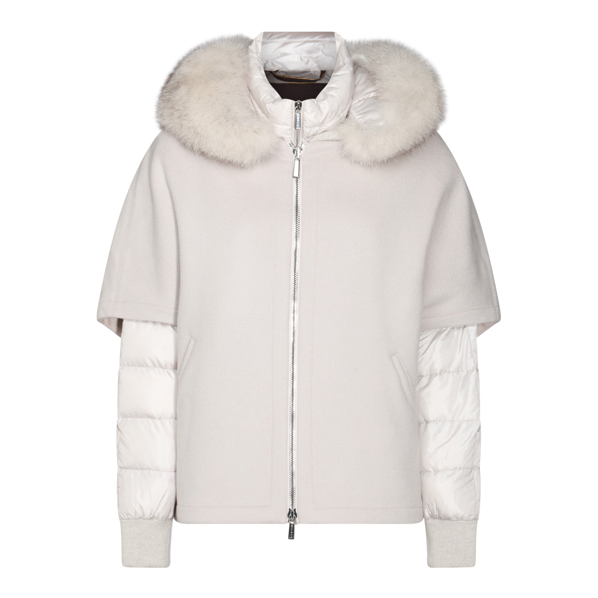 GREY WOOL DOWN JACKET