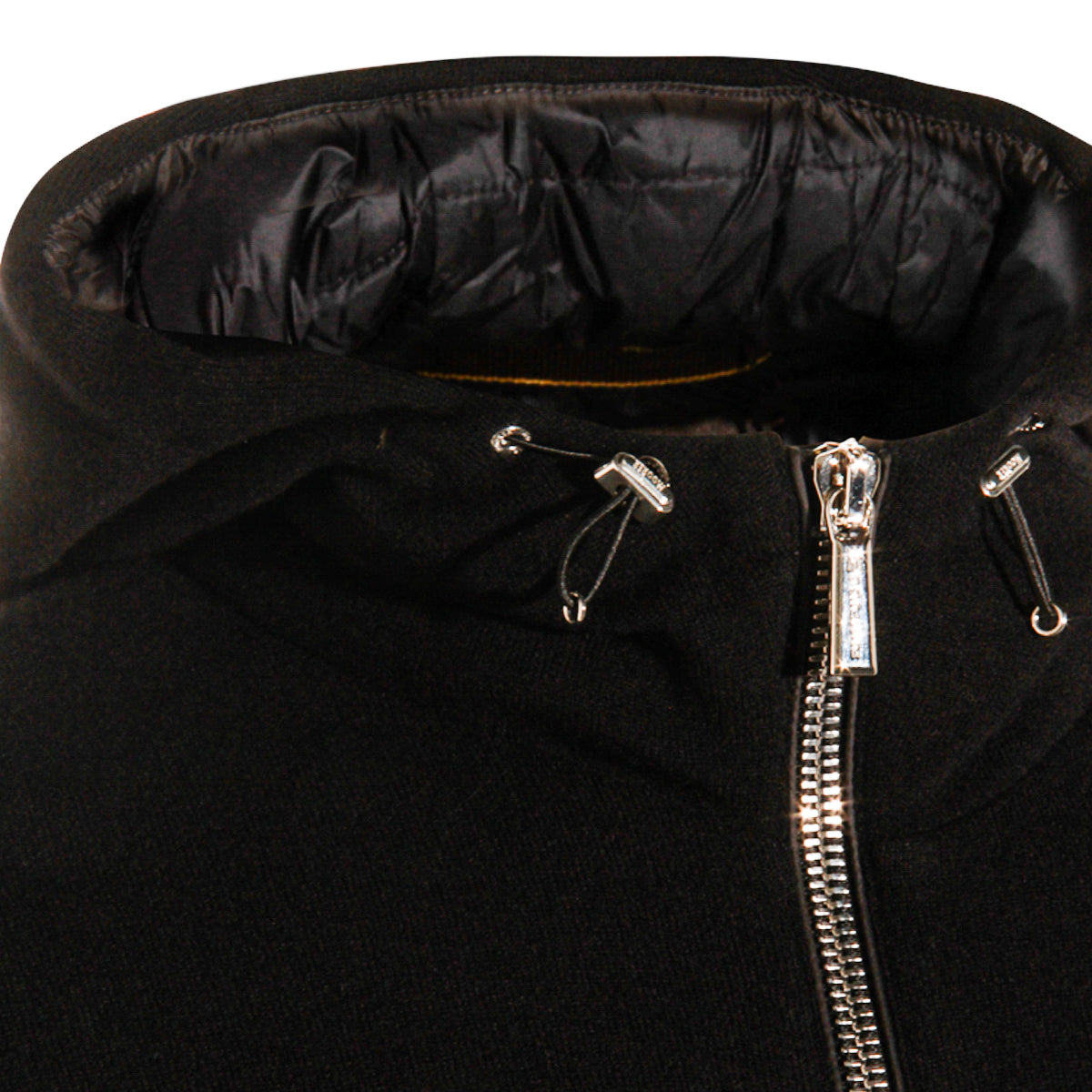 BLACK WOOL DOWN JACKET