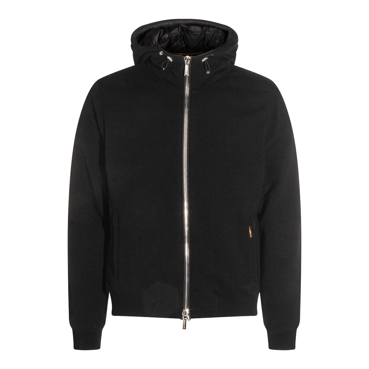 BLACK WOOL DOWN JACKET
