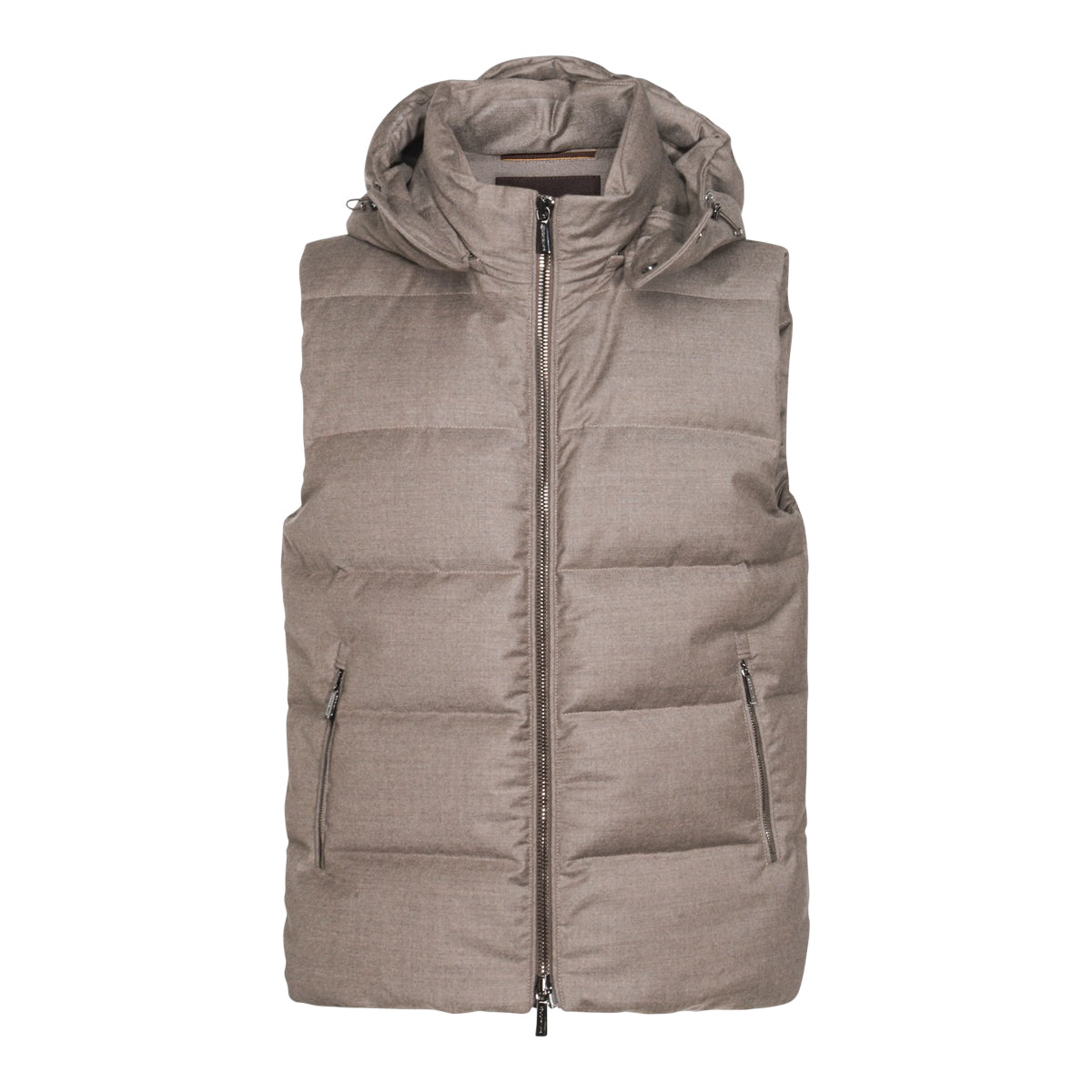 BEIGE FIRE PUFFER VEST DOWN JACKET