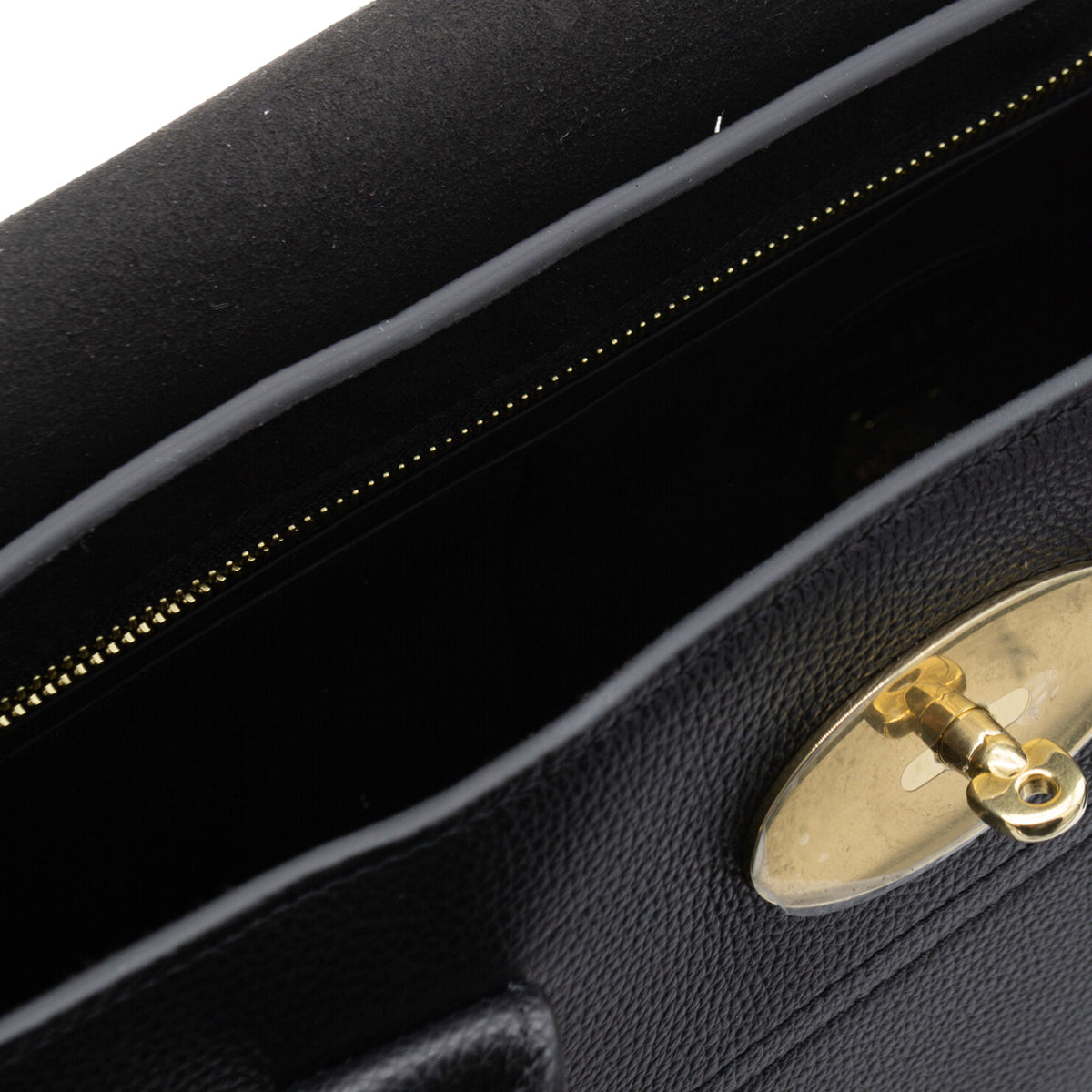 BLACK LEATHER BAYSWATER TOP HANDLE BAG