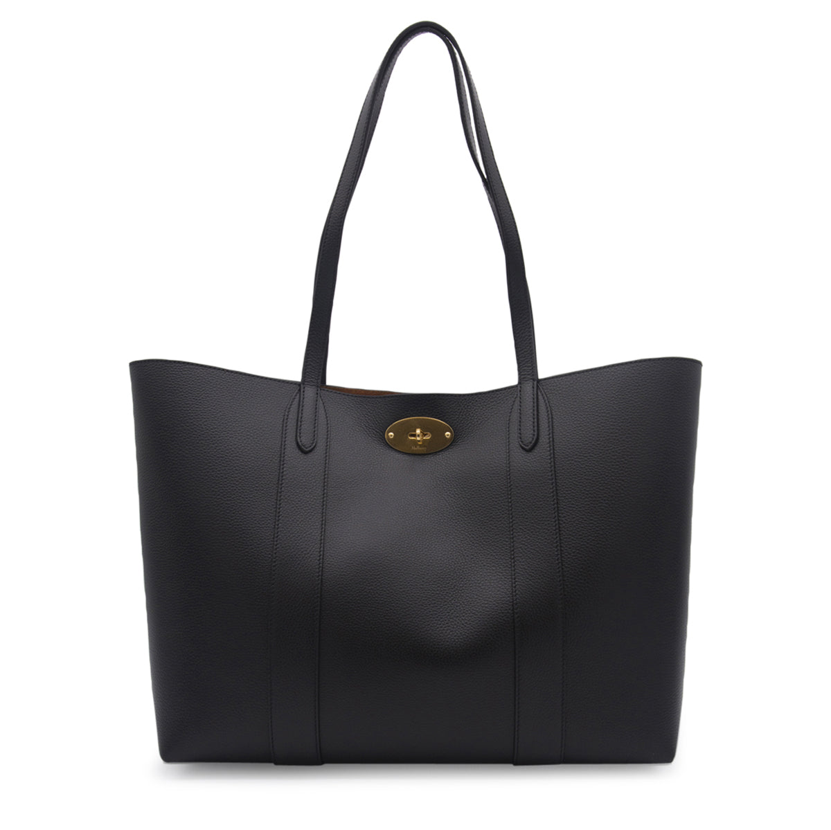BLACK LEATHER TOTE BAG