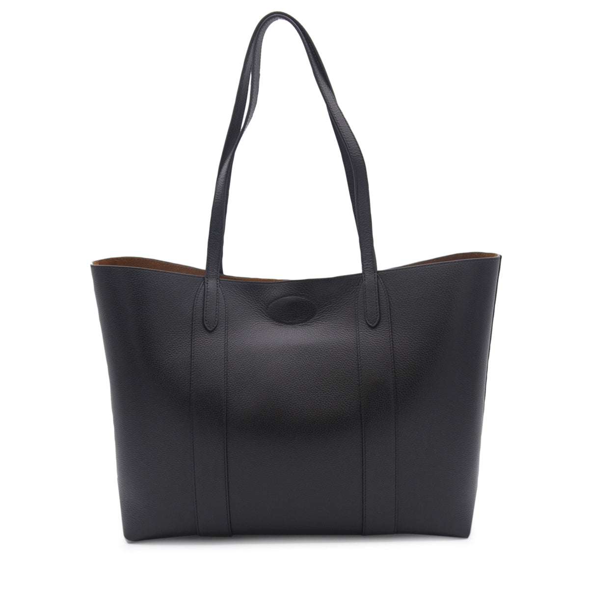 BLACK LEATHER TOTE BAG