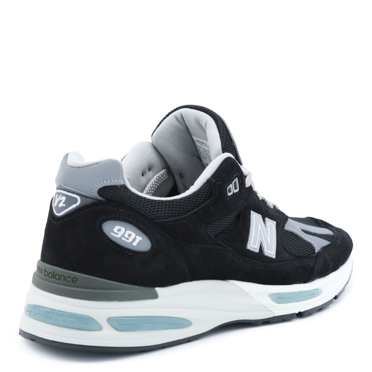 BLACK AND LIGHT BLUE SNEAKERS