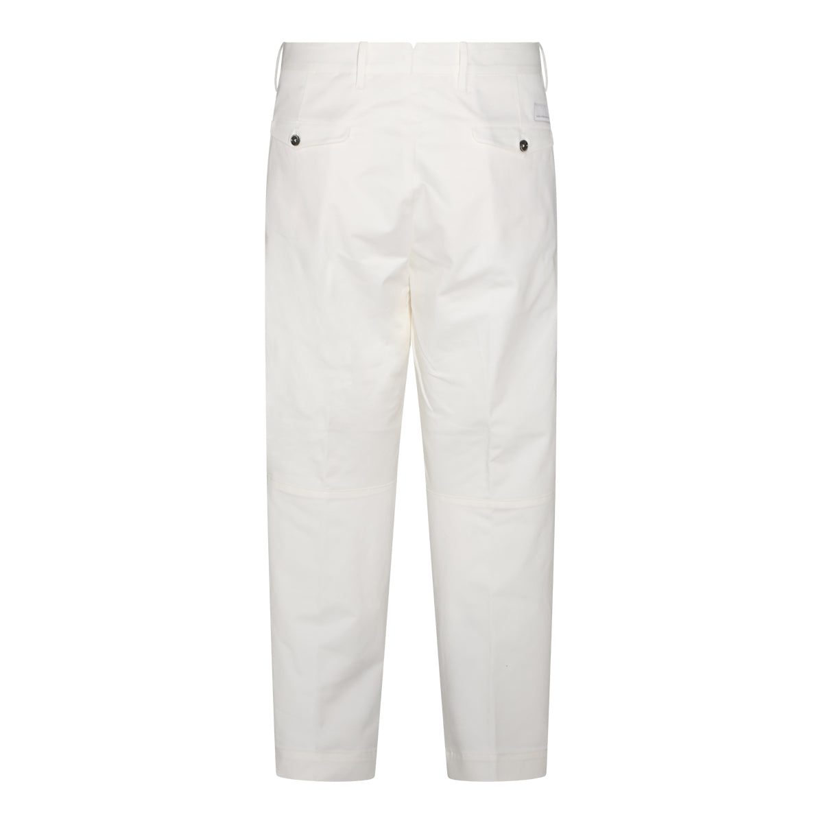 WHITE COTTON STRETCH PANTS