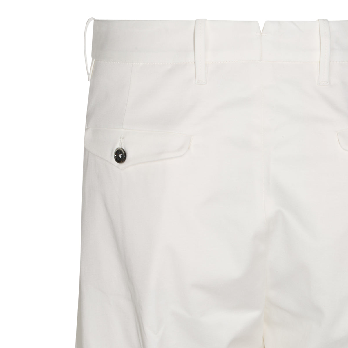 WHITE COTTON STRETCH PANTS