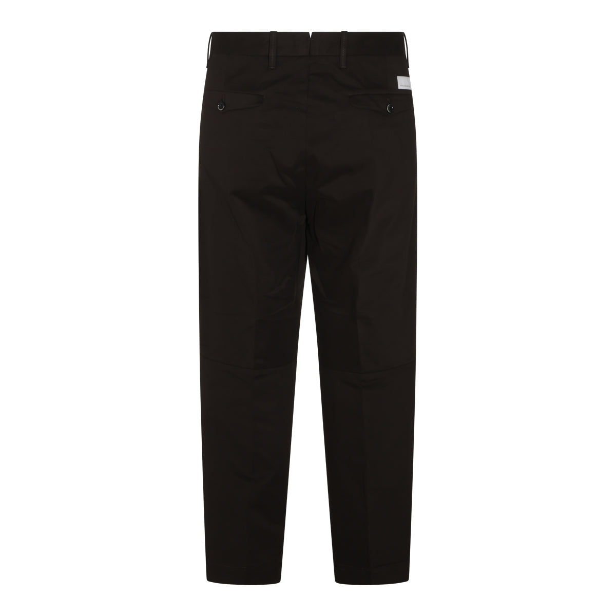 BLACK COTTON STRETCH PANTS