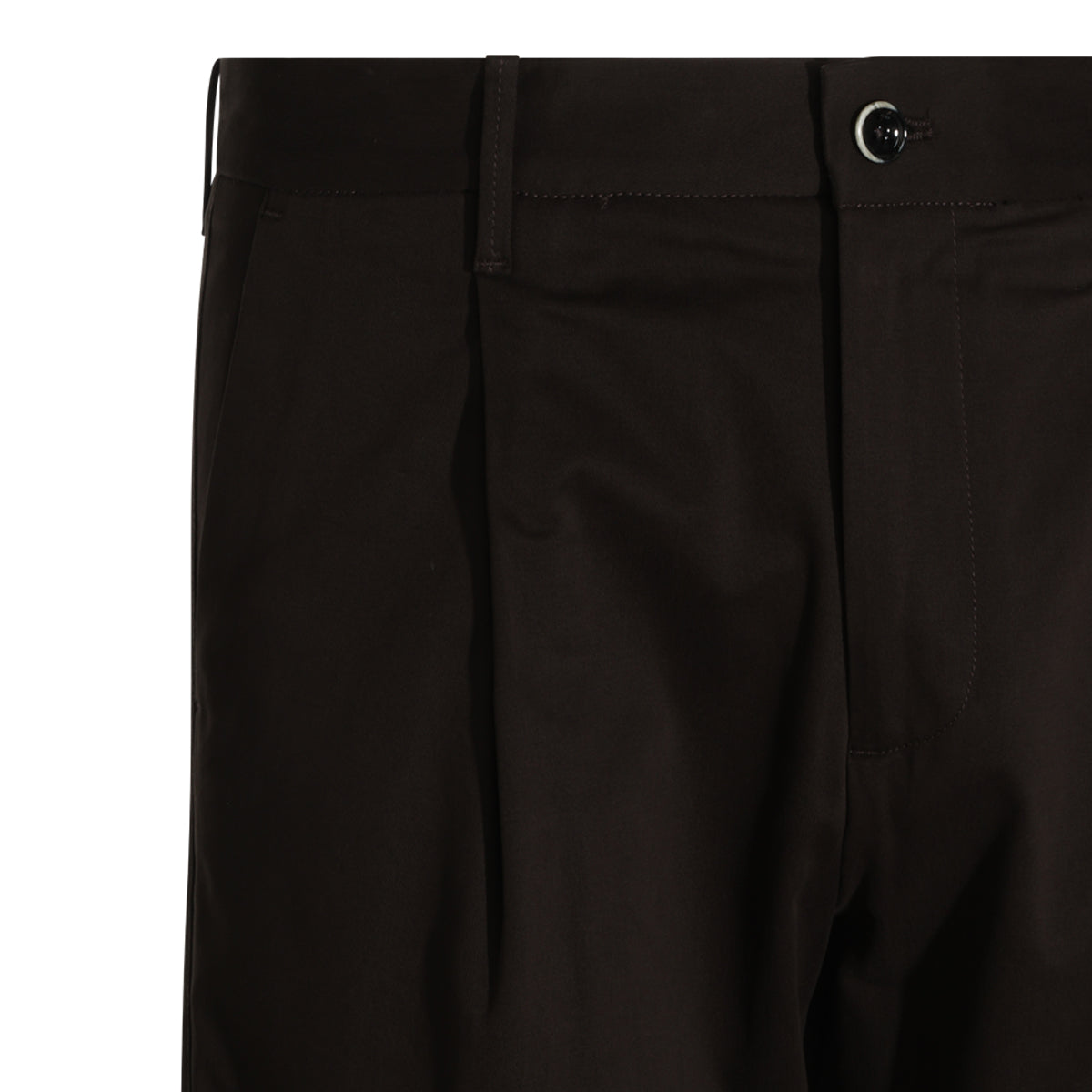 BLACK COTTON STRETCH PANTS