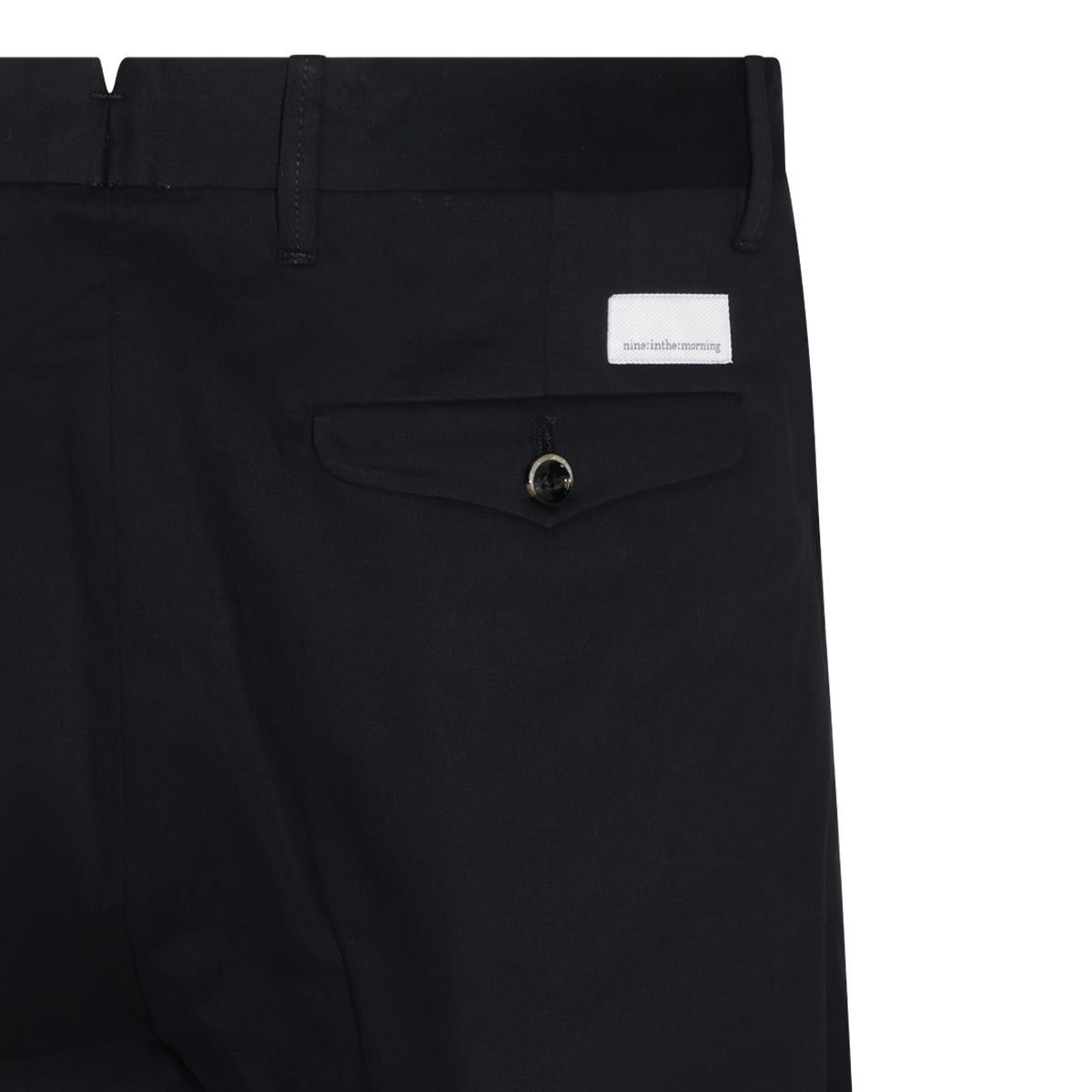 NAVY COTTON STRETCH PANTS