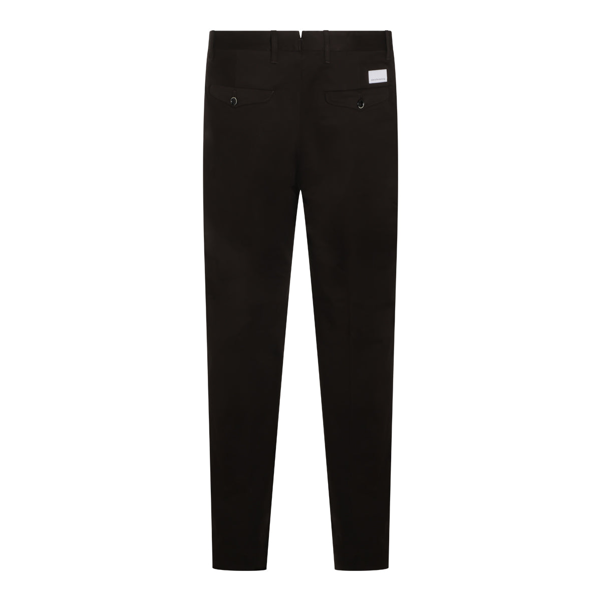 BLACK COTTON STRETCH CHINO PANTS
