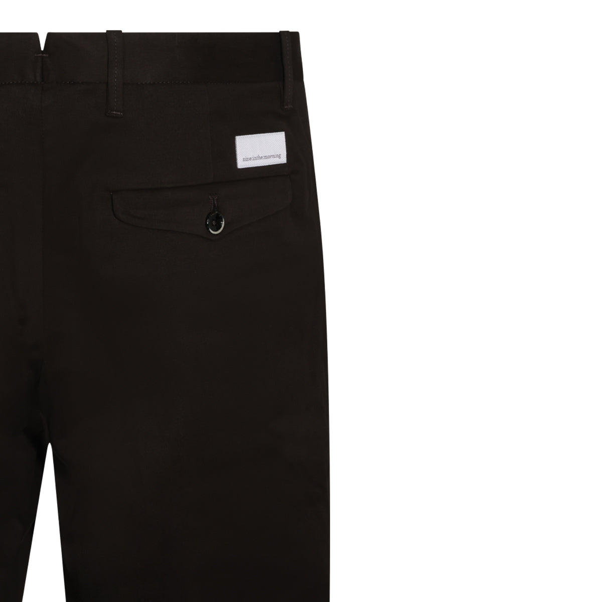 BLACK COTTON STRETCH CHINO PANTS