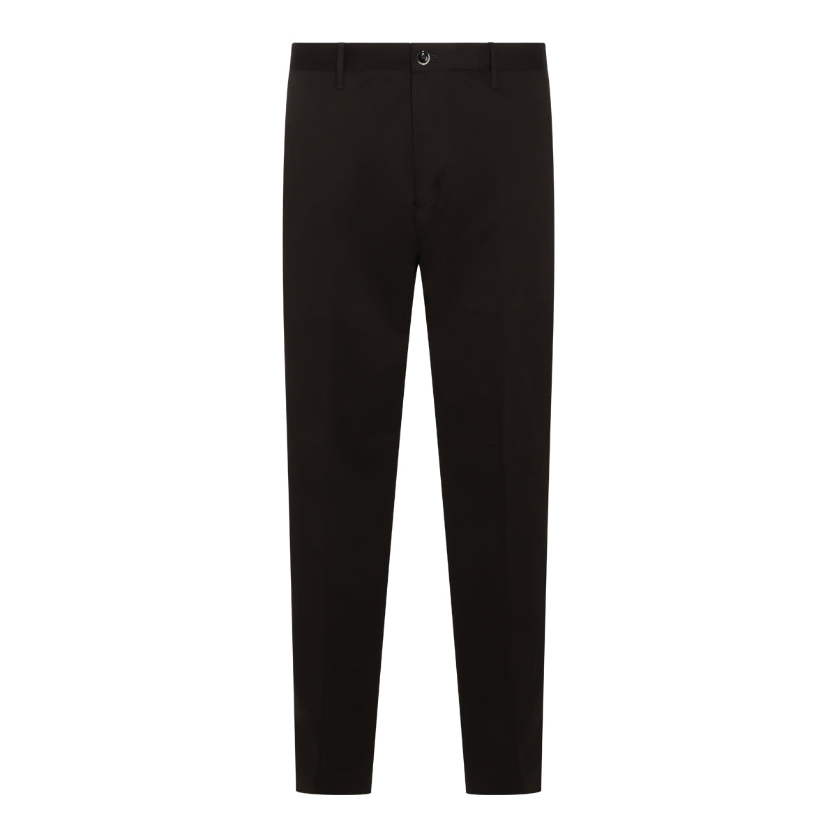 BLACK COTTON STRETCH CHINO PANTS