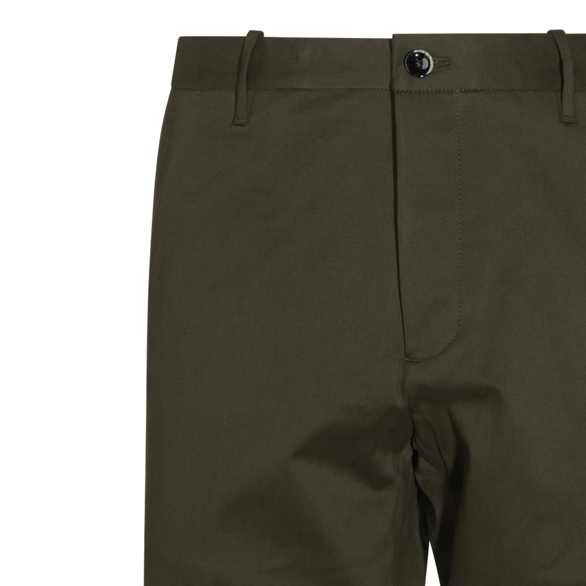 OLIVE GREEN COTTON CHINO PANTS