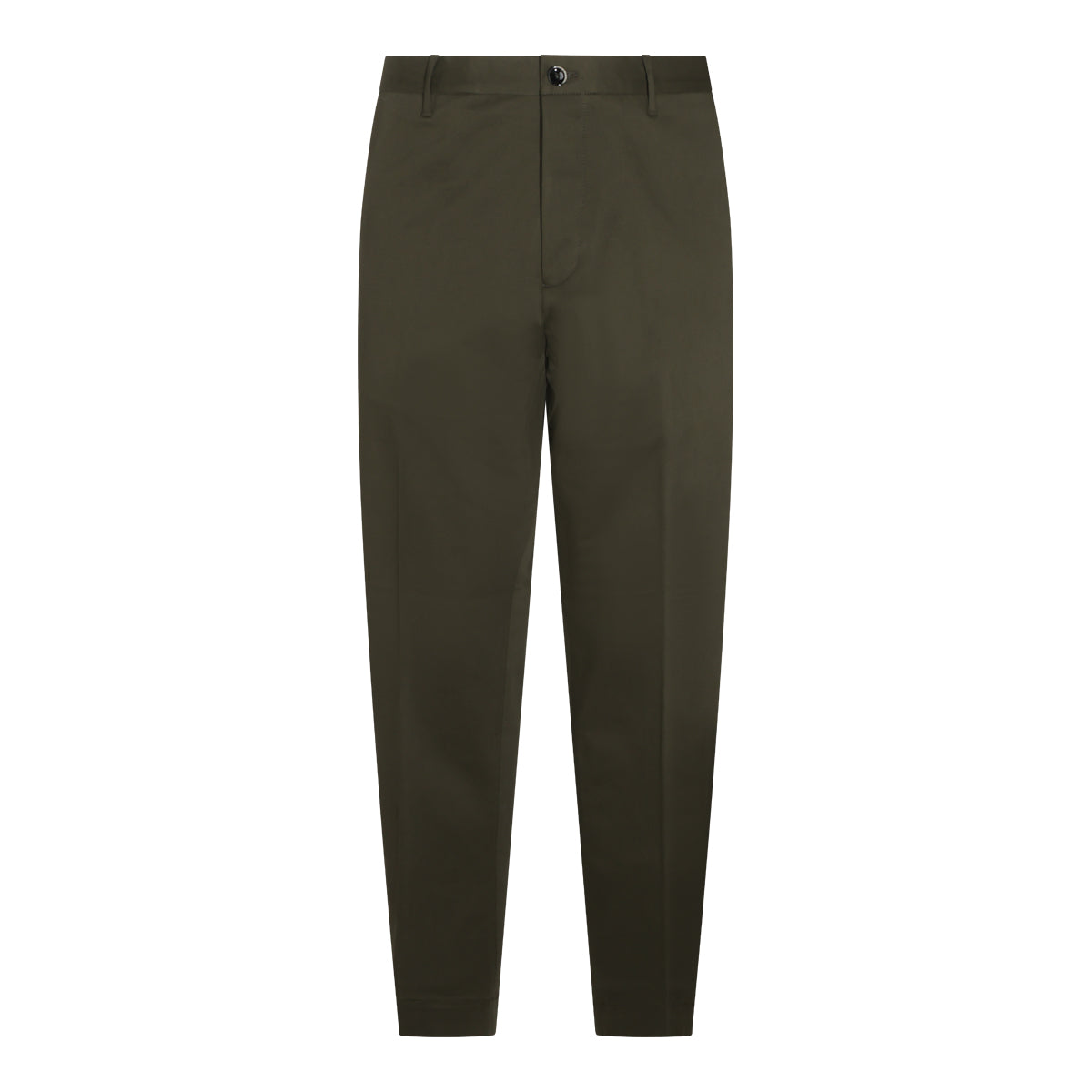 OLIVE GREEN COTTON CHINO PANTS