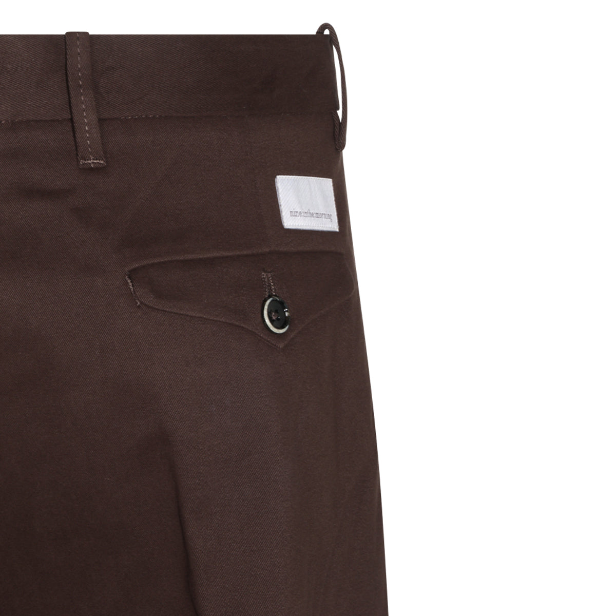 BROWN WOOD COTTON AND CASHMERE BLEND WIDE LEG PANTS