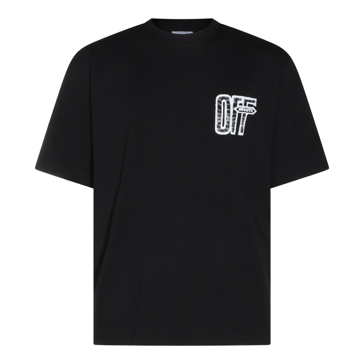 BLACK COTTON HALF ARROWS T-SHIRT