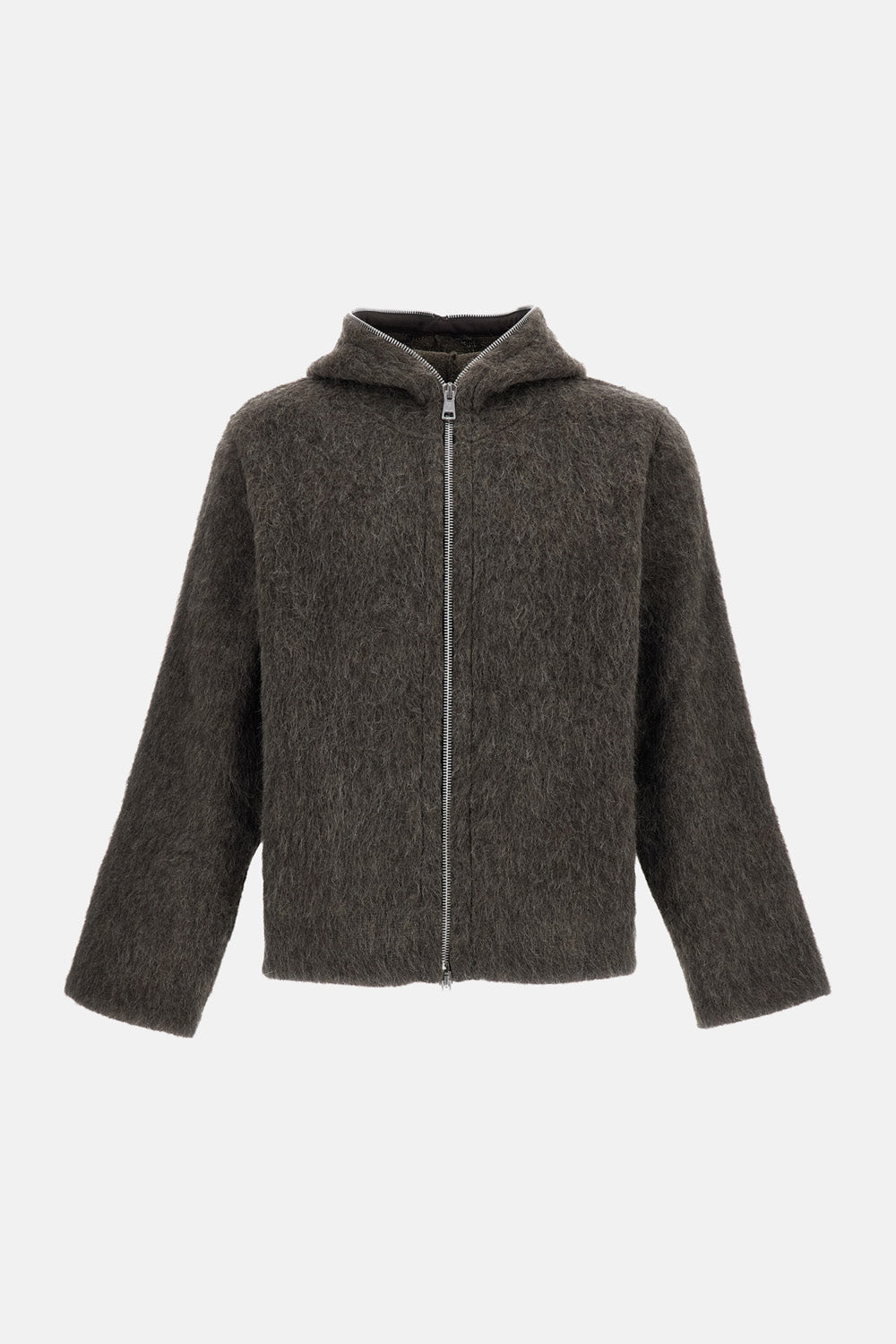 FULL ZIP WOOL HOOD