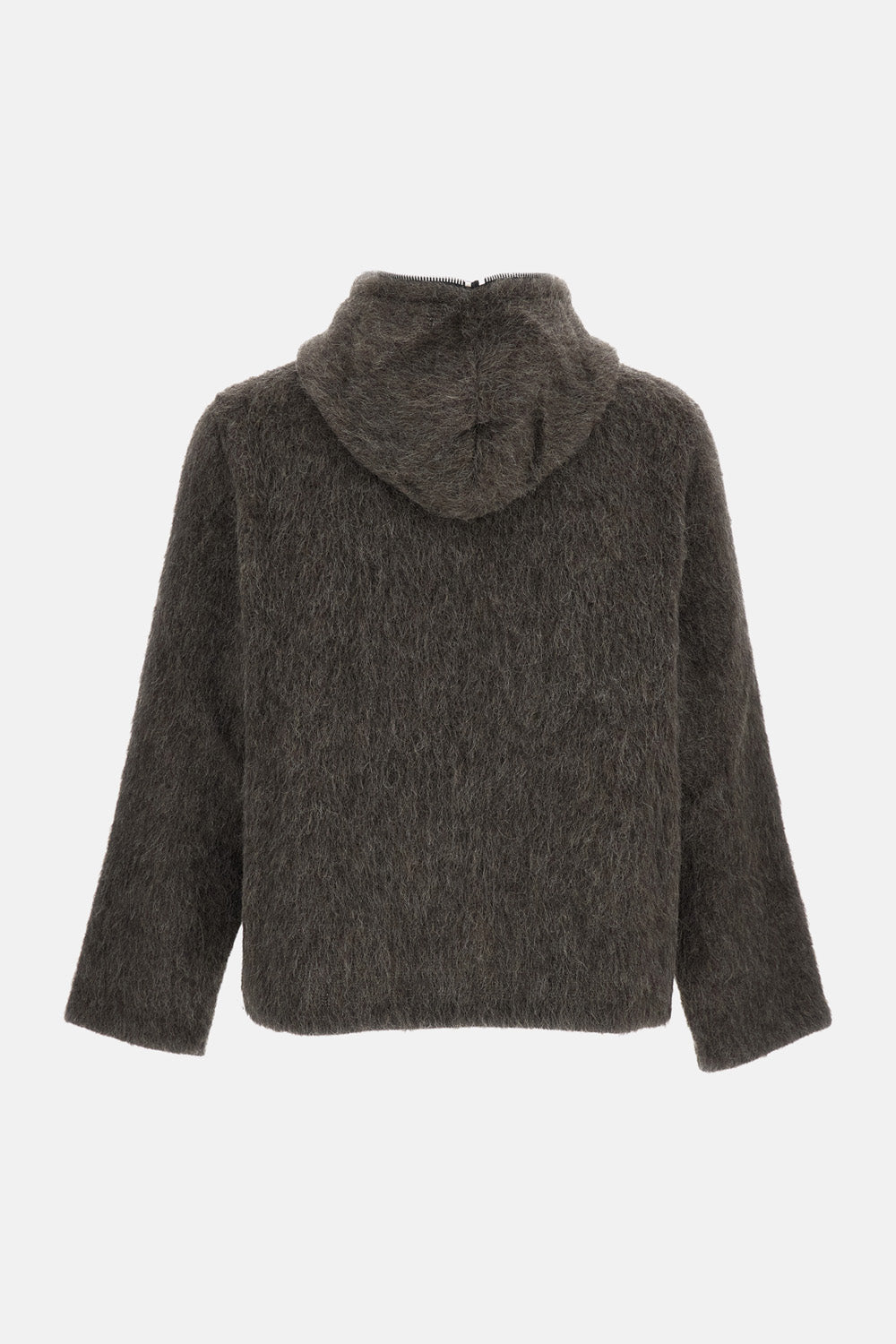 FULL ZIP WOOL HOOD