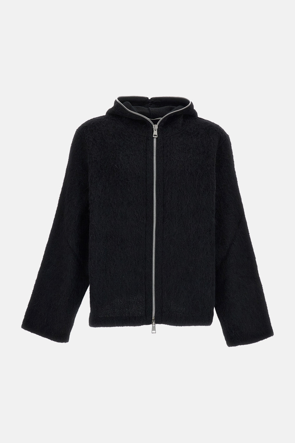FULL ZIP WOOL HOOD