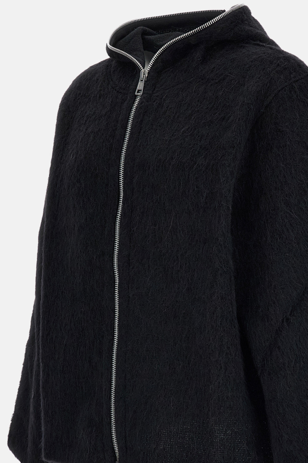 FULL ZIP WOOL HOOD