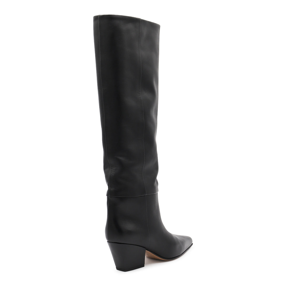 BLACK LEATHER JANE BOOTS