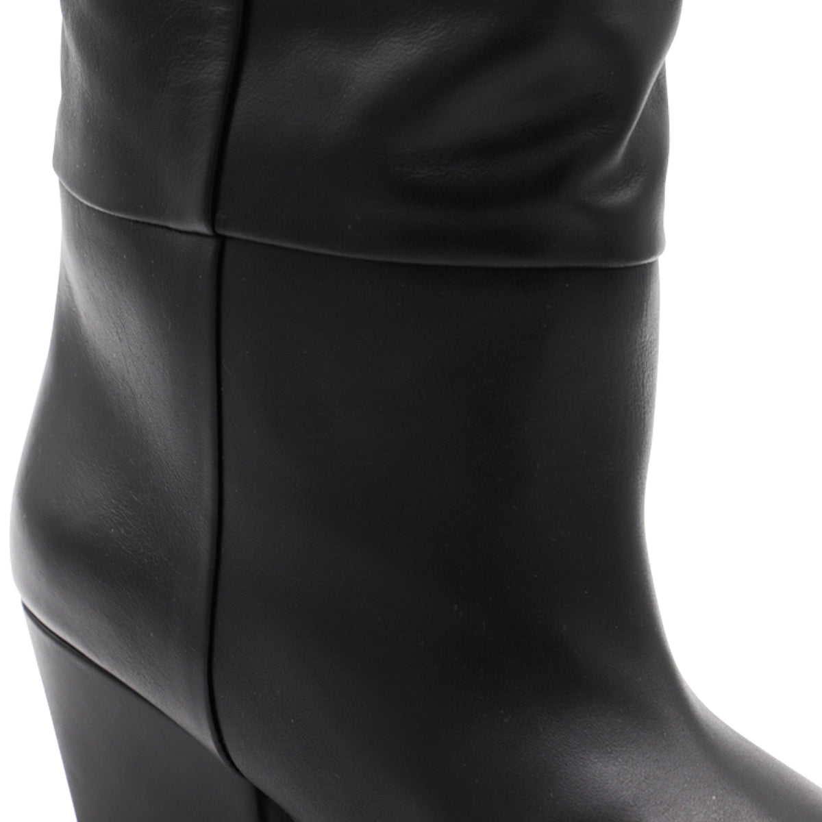 BLACK LEATHER JANE BOOTS