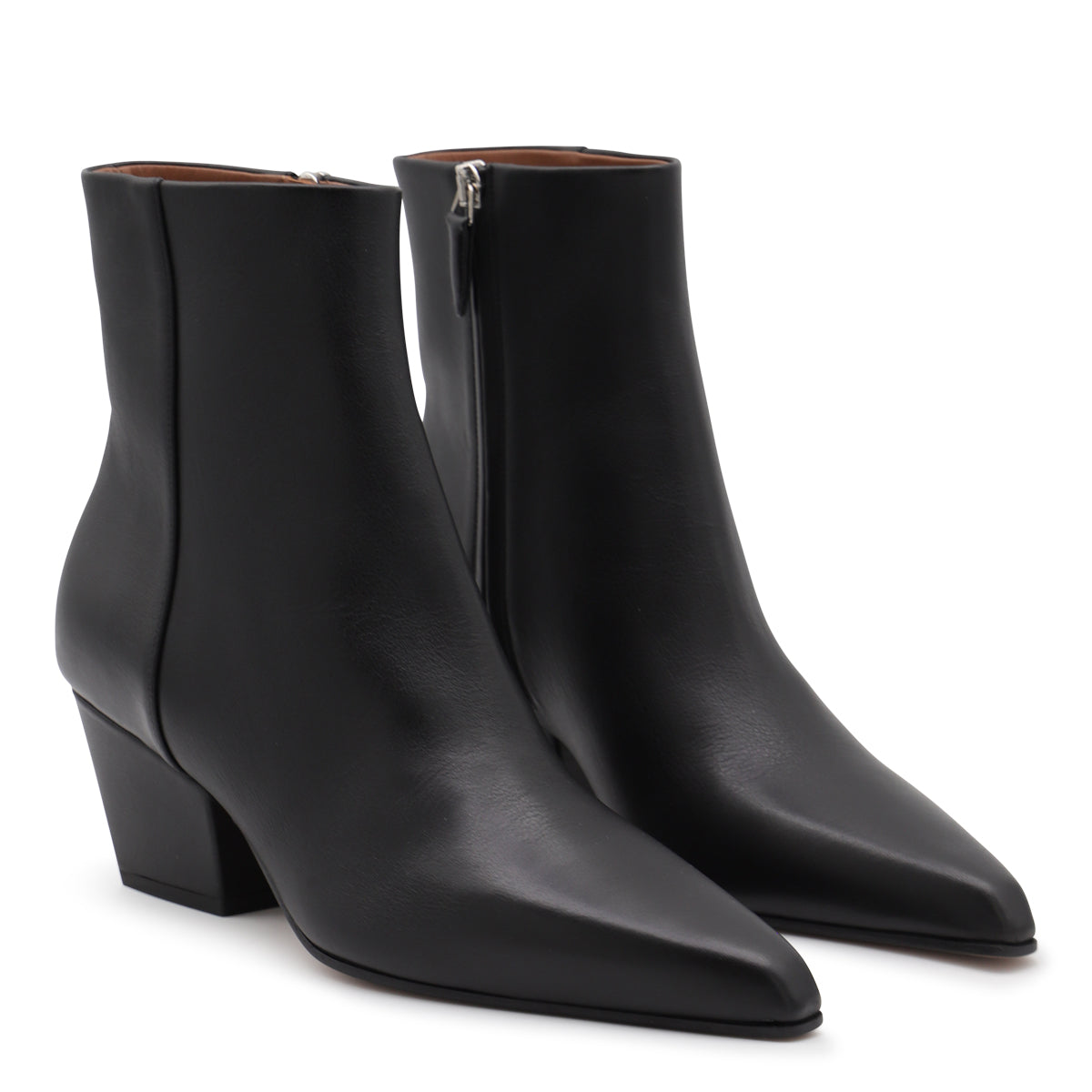 BLACK LEATHER JANE BOOTS