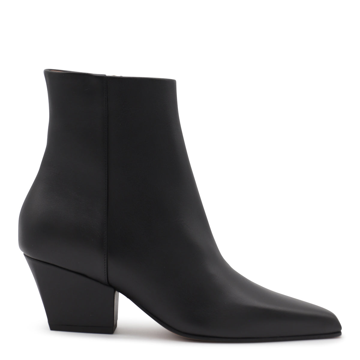 BLACK LEATHER JANE BOOTS