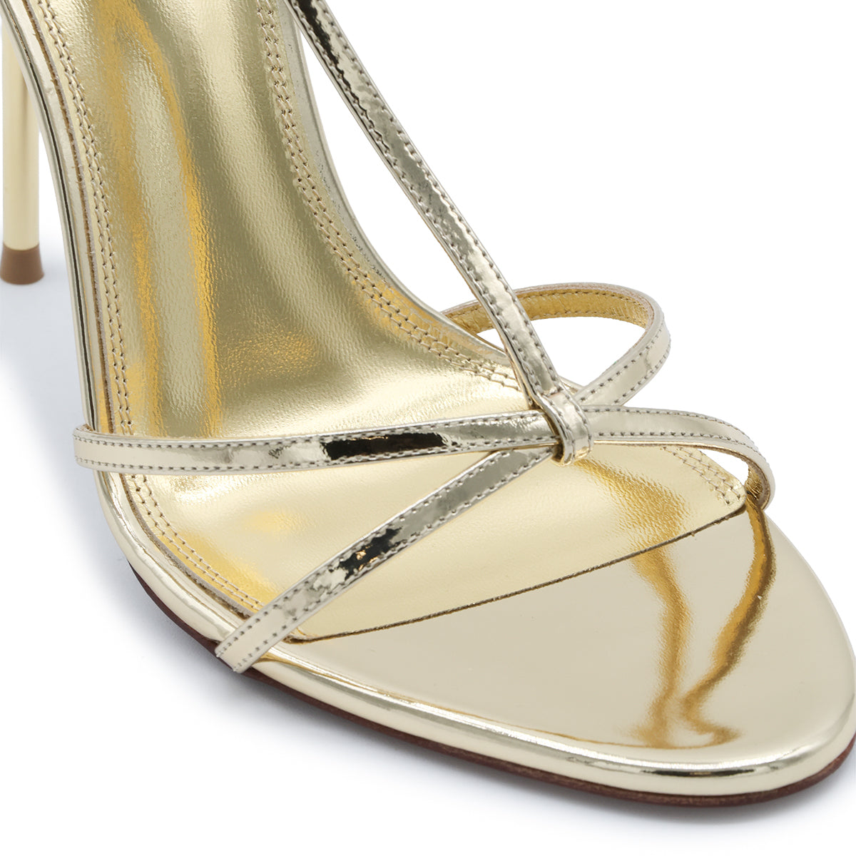 GOLD TONE LEATHER SANDALS