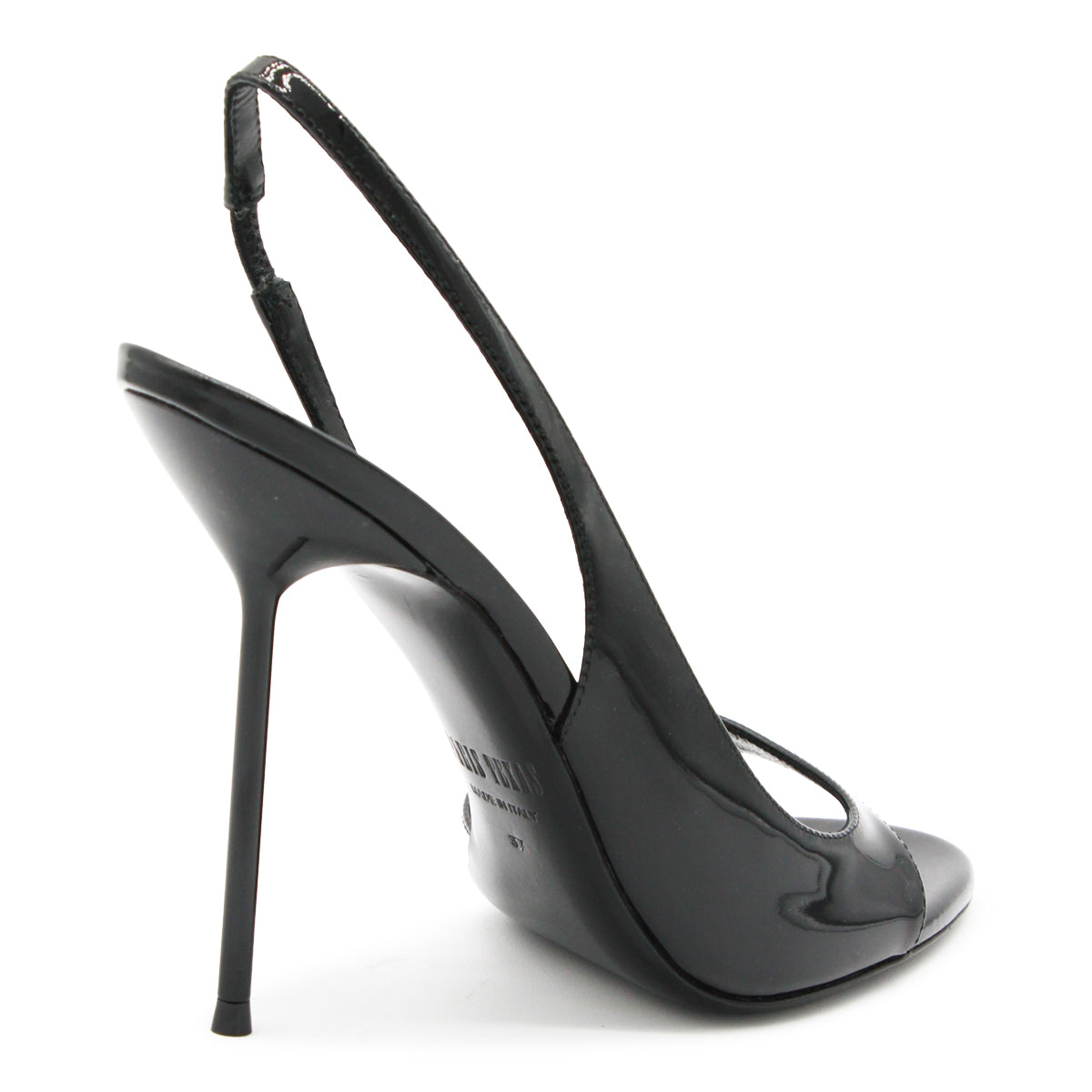 BLACK LEATHER LIDIA SANDALS